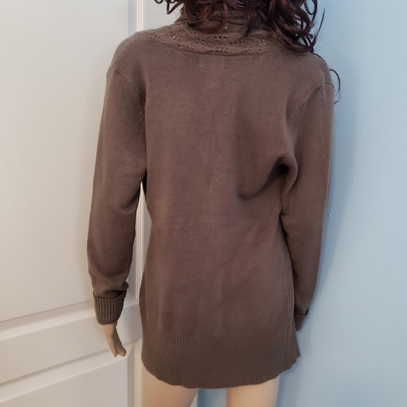 Venus Long Brown Shawl CollarSweater Small - Picture 3 of 9